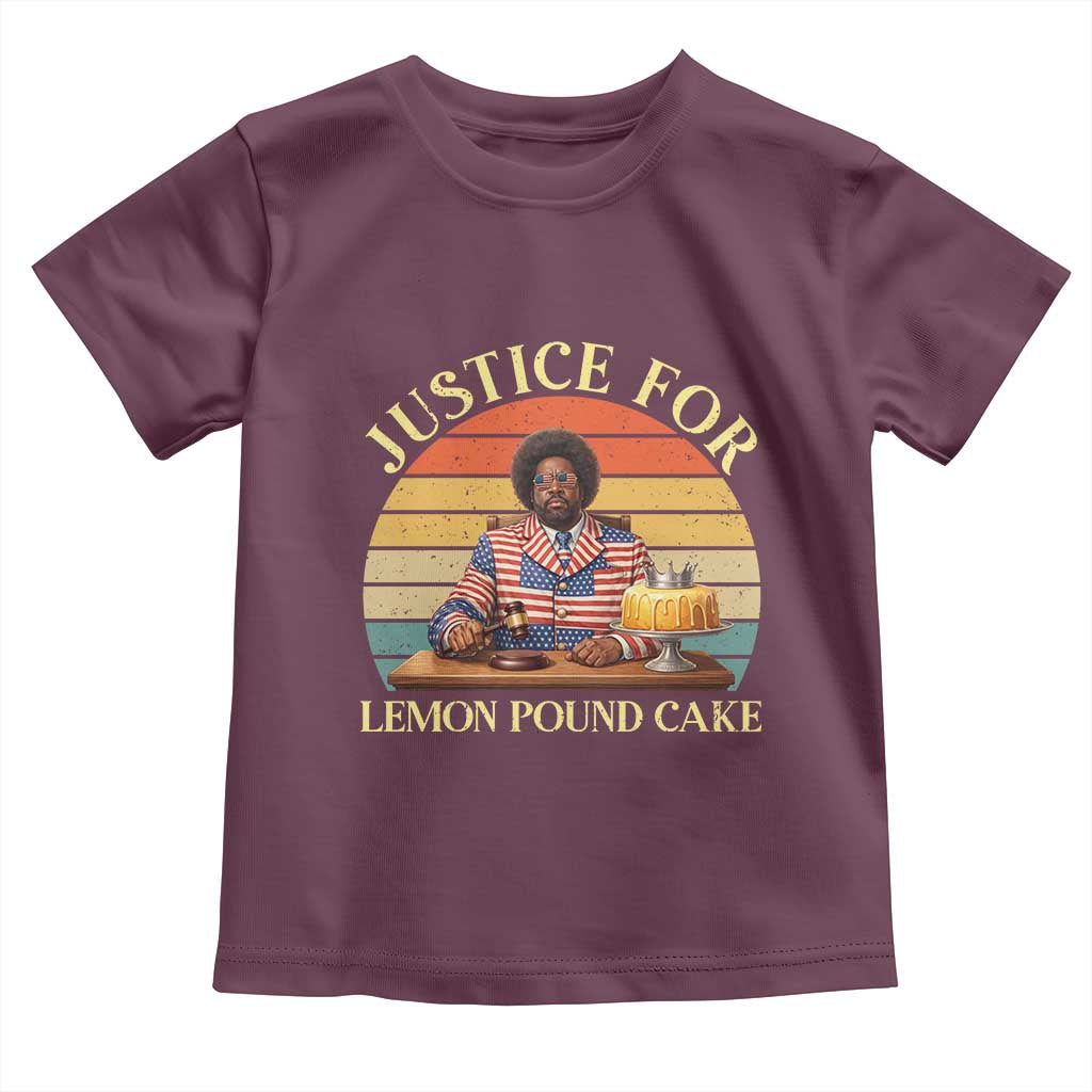 Justice For Lemon Pound Cake Toddler T Shirt Retro Rap Free Speech