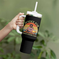 Justice For Lemon Pound Cake Tumbler With Handle Retro Rap Free Speech