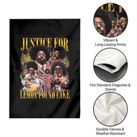 Justice For Lemon Pound Cake Bootleg Graphic Garden Flag Retro Rap Free Speech