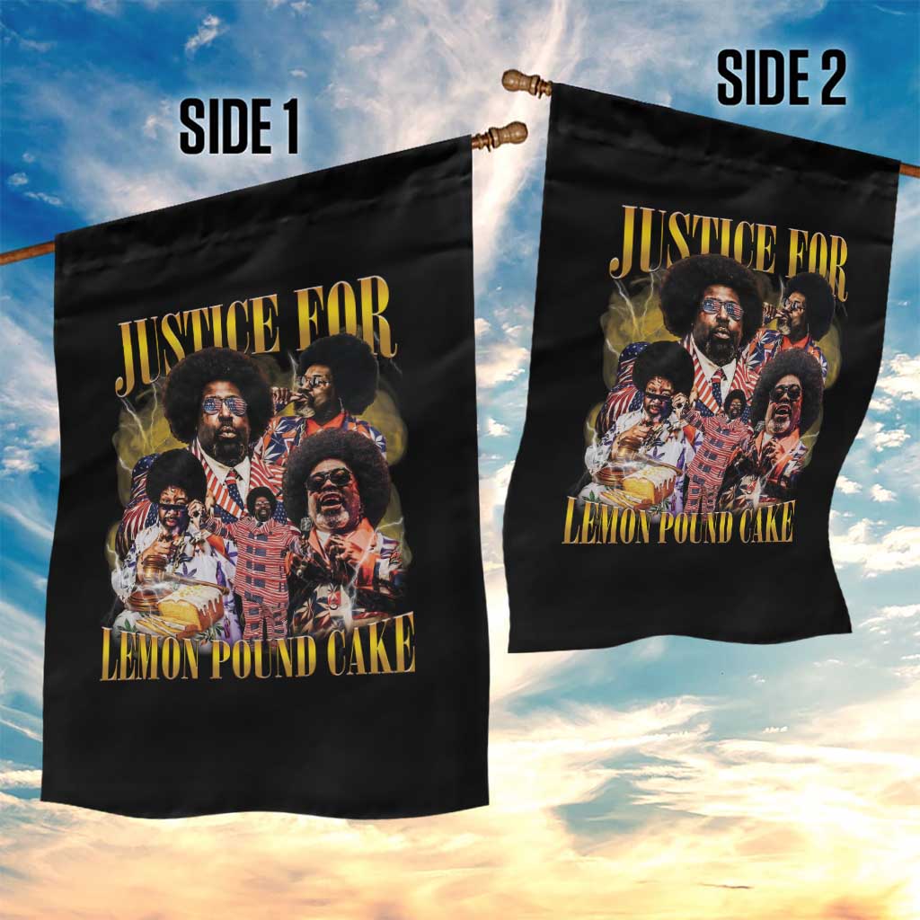 Justice For Lemon Pound Cake Bootleg Graphic Garden Flag Retro Rap Free Speech