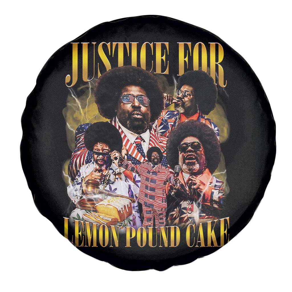 Justice For Lemon Pound Cake Bootleg Graphic Spare Tire Cover Retro Rap Free Speech