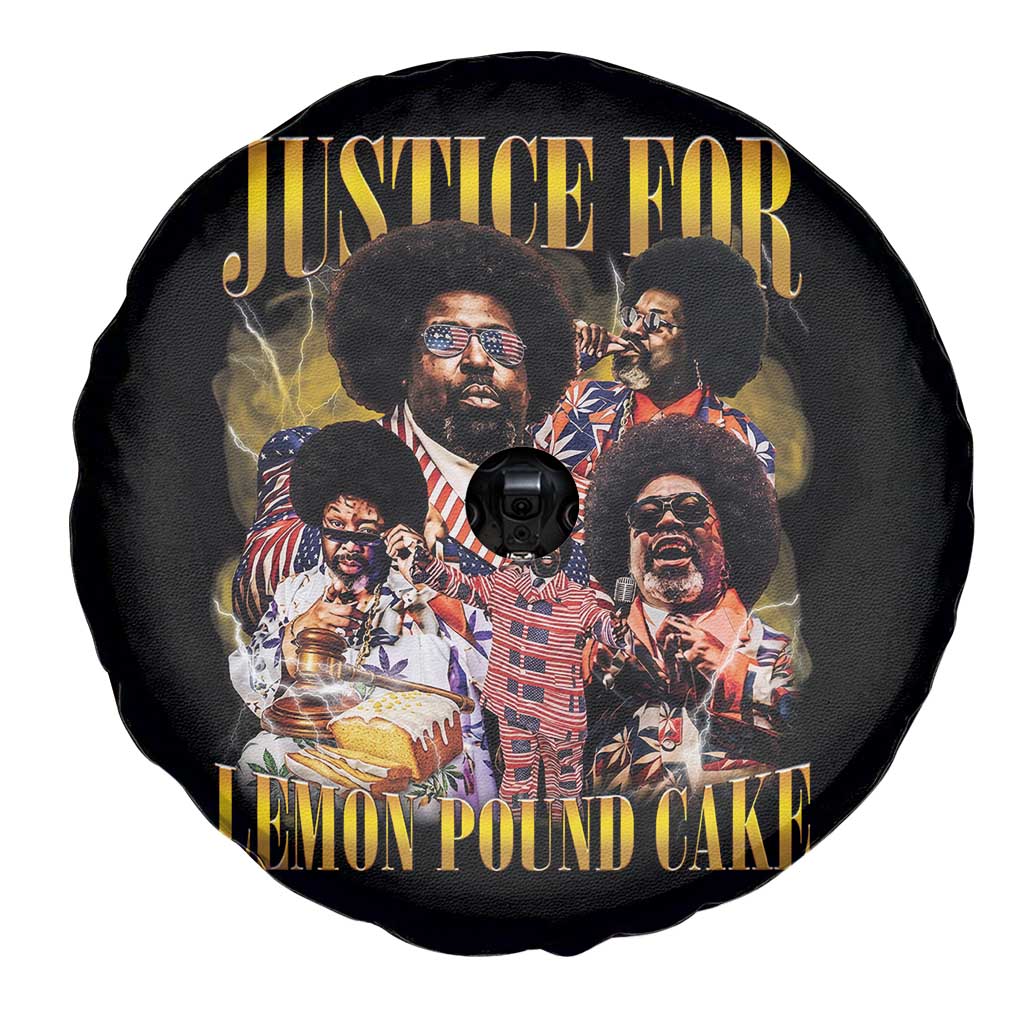 Justice For Lemon Pound Cake Bootleg Graphic Spare Tire Cover Retro Rap Free Speech
