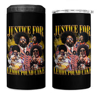 Justice For Lemon Pound Cake Bootleg Graphic 4 in 1 Can Cooler Tumbler Retro Rap Free Speech