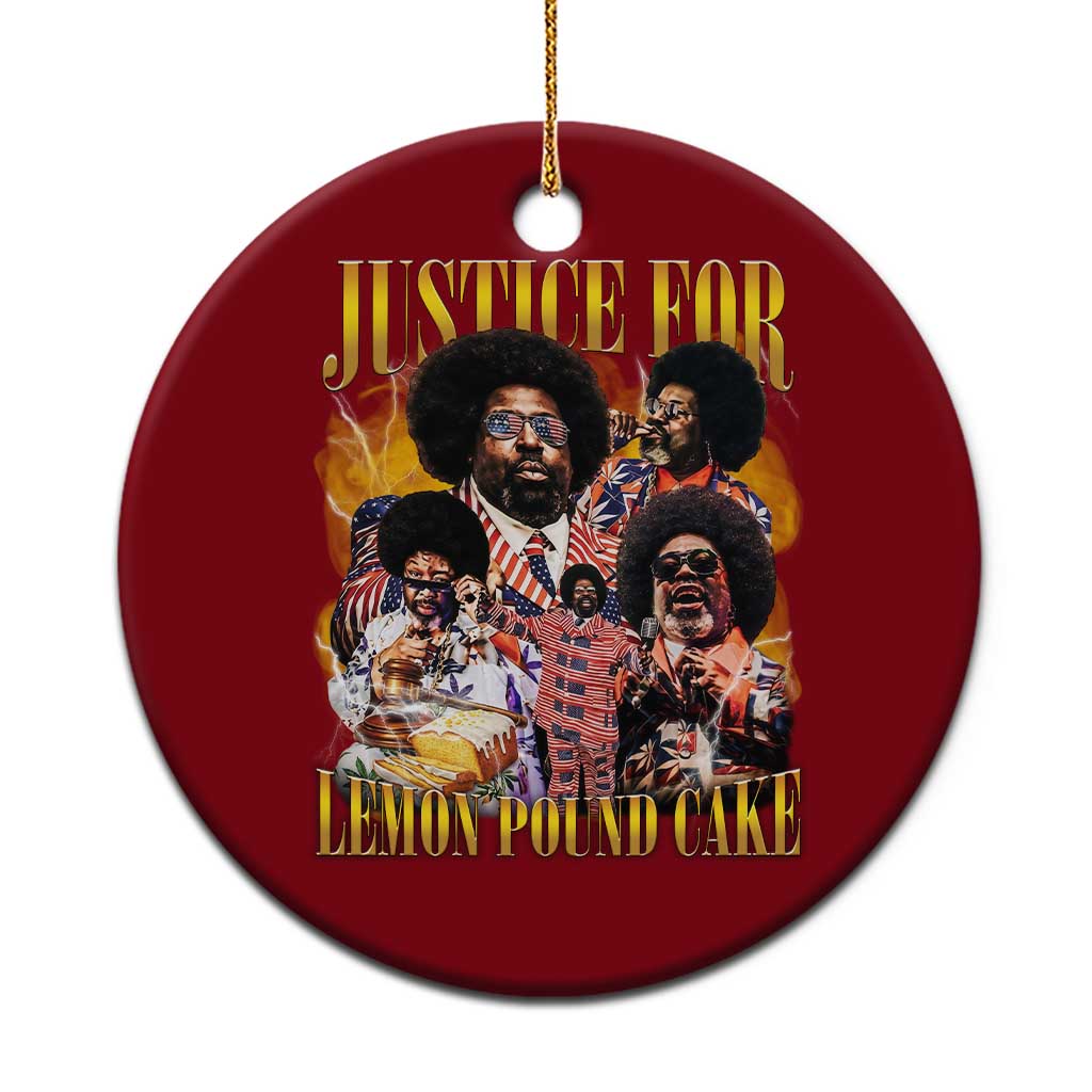 Justice For Lemon Pound Cake Bootleg Graphic Ceramic Ornament Retro Rap Free Speech