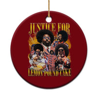 Justice For Lemon Pound Cake Bootleg Graphic Ceramic Ornament Retro Rap Free Speech
