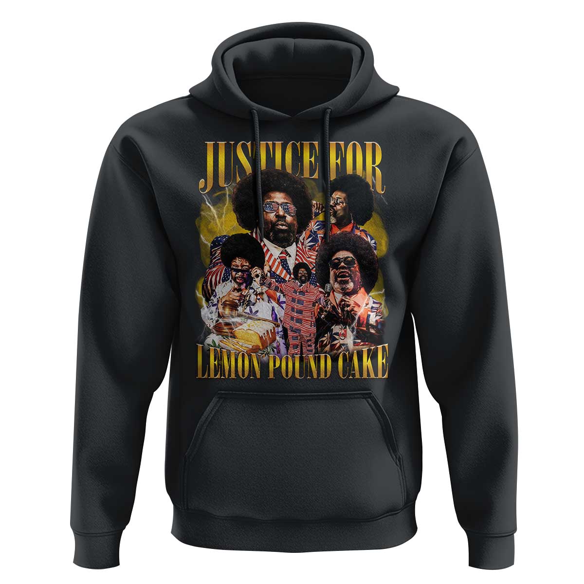 Justice For Lemon Pound Cake Bootleg Graphic Hoodie Retro Rap Free Speech