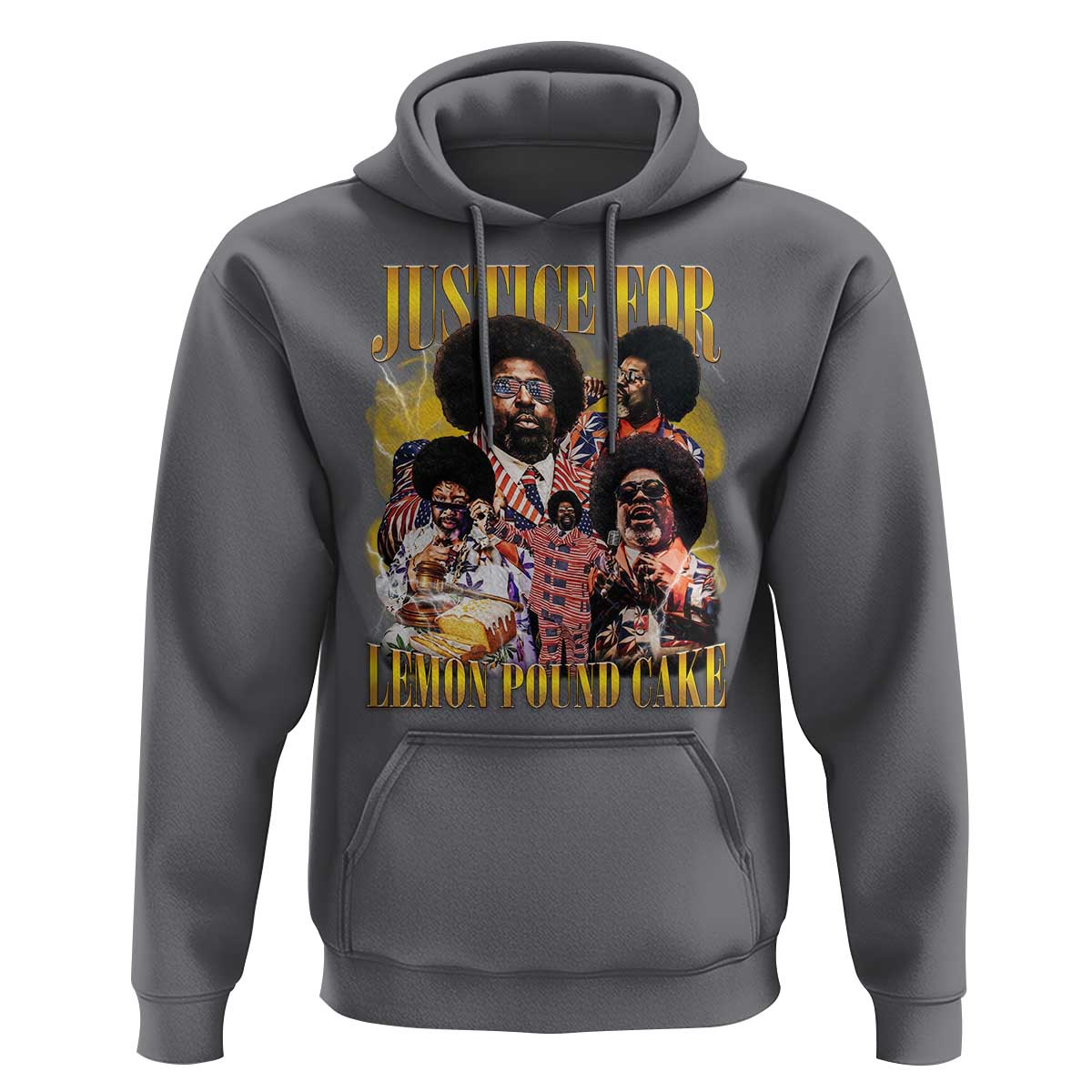 Justice For Lemon Pound Cake Bootleg Graphic Hoodie Retro Rap Free Speech