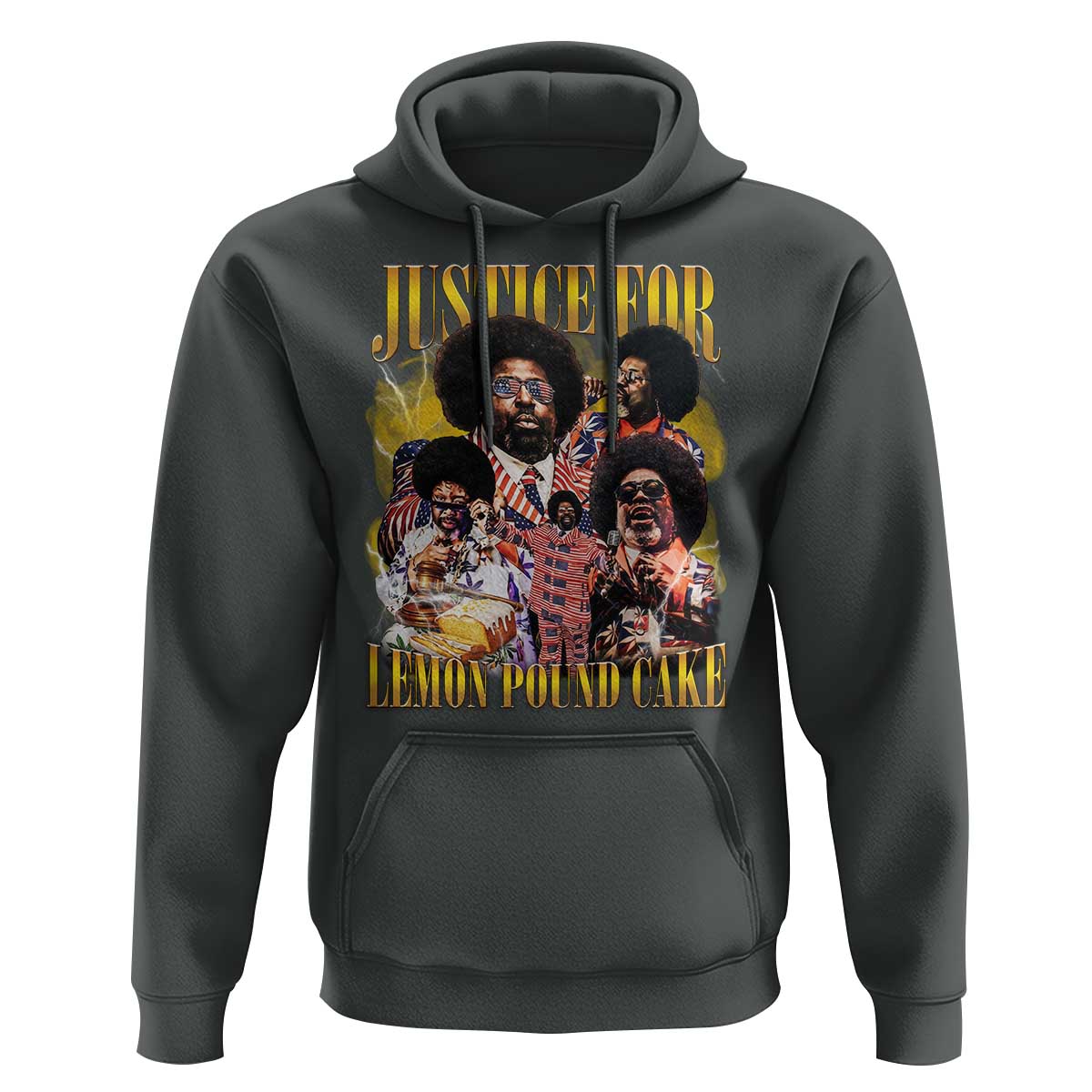 Justice For Lemon Pound Cake Bootleg Graphic Hoodie Retro Rap Free Speech