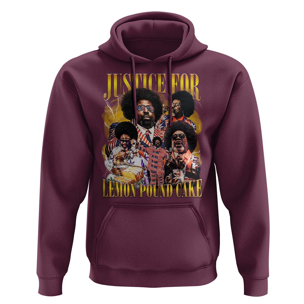 Justice For Lemon Pound Cake Bootleg Graphic Hoodie Retro Rap Free Speech