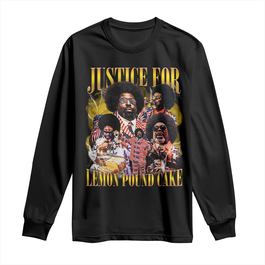 Justice For Lemon Pound Cake Bootleg Graphic Long Sleeve Shirt Retro Rap Free Speech