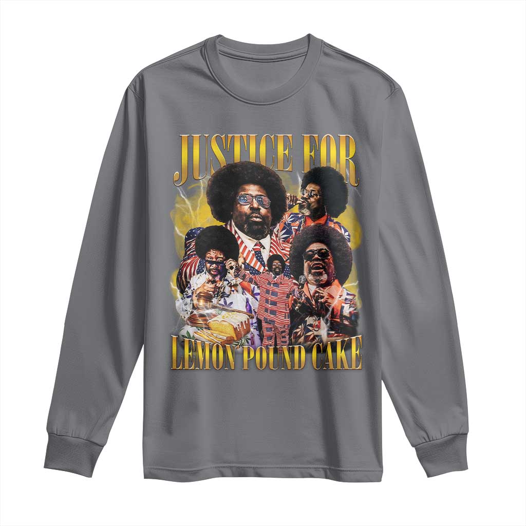 Justice For Lemon Pound Cake Bootleg Graphic Long Sleeve Shirt Retro Rap Free Speech