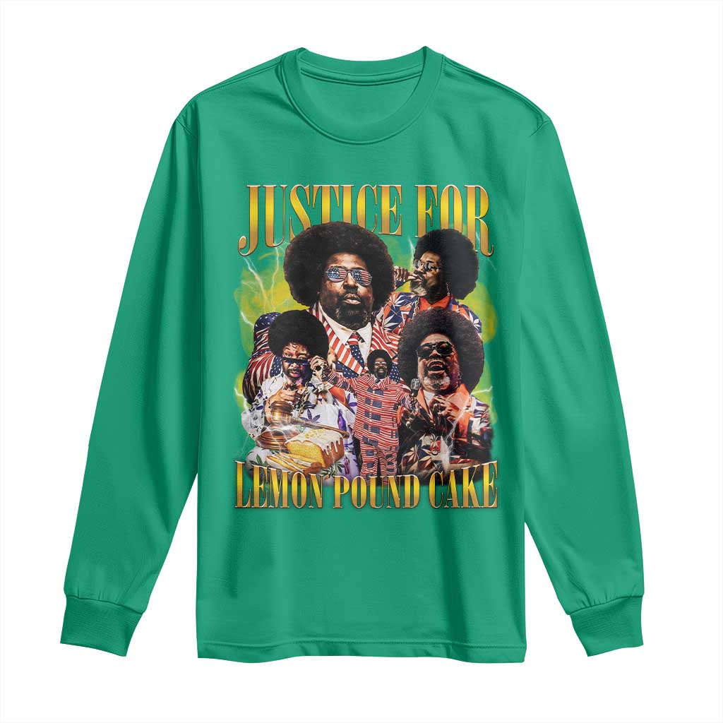 Justice For Lemon Pound Cake Bootleg Graphic Long Sleeve Shirt Retro Rap Free Speech