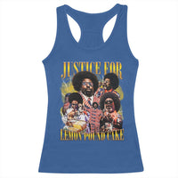 Justice For Lemon Pound Cake Bootleg Graphic Racerback Tank Top Retro Rap Free Speech