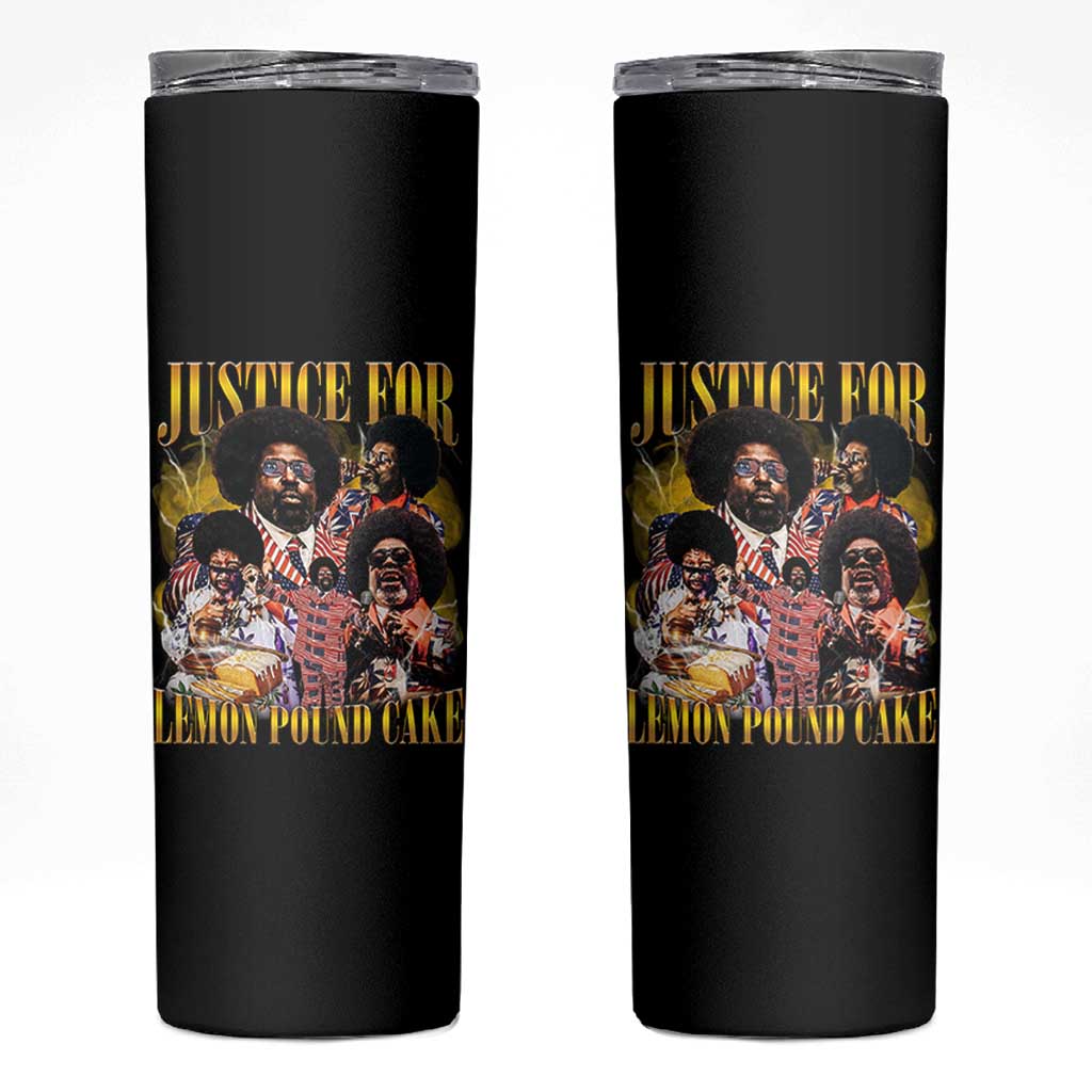 Justice For Lemon Pound Cake Bootleg Graphic Skinny Tumbler Retro Rap Free Speech