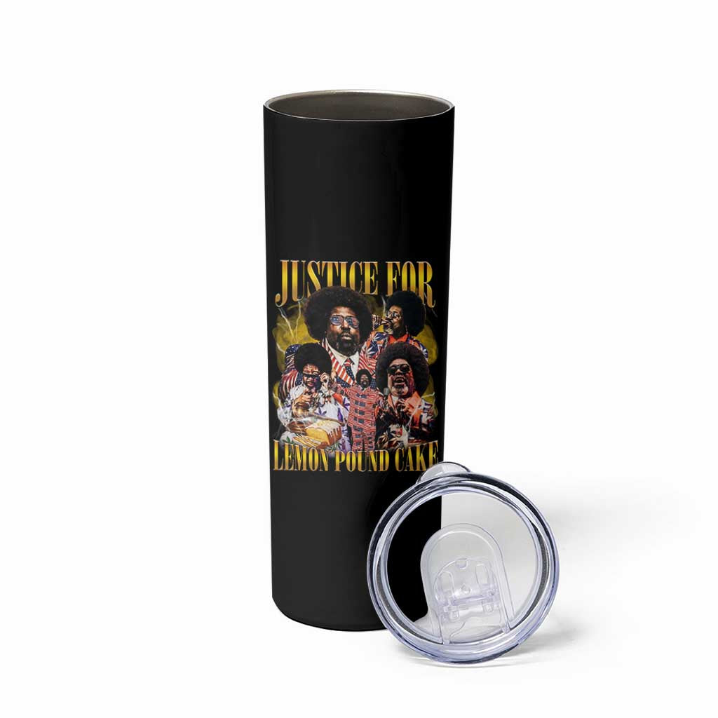 Justice For Lemon Pound Cake Bootleg Graphic Skinny Tumbler Retro Rap Free Speech