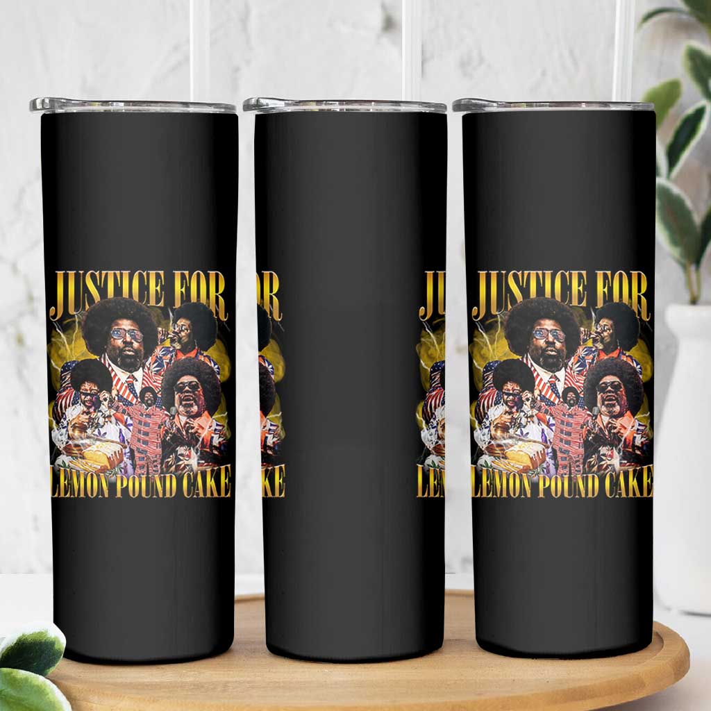 Justice For Lemon Pound Cake Bootleg Graphic Skinny Tumbler Retro Rap Free Speech