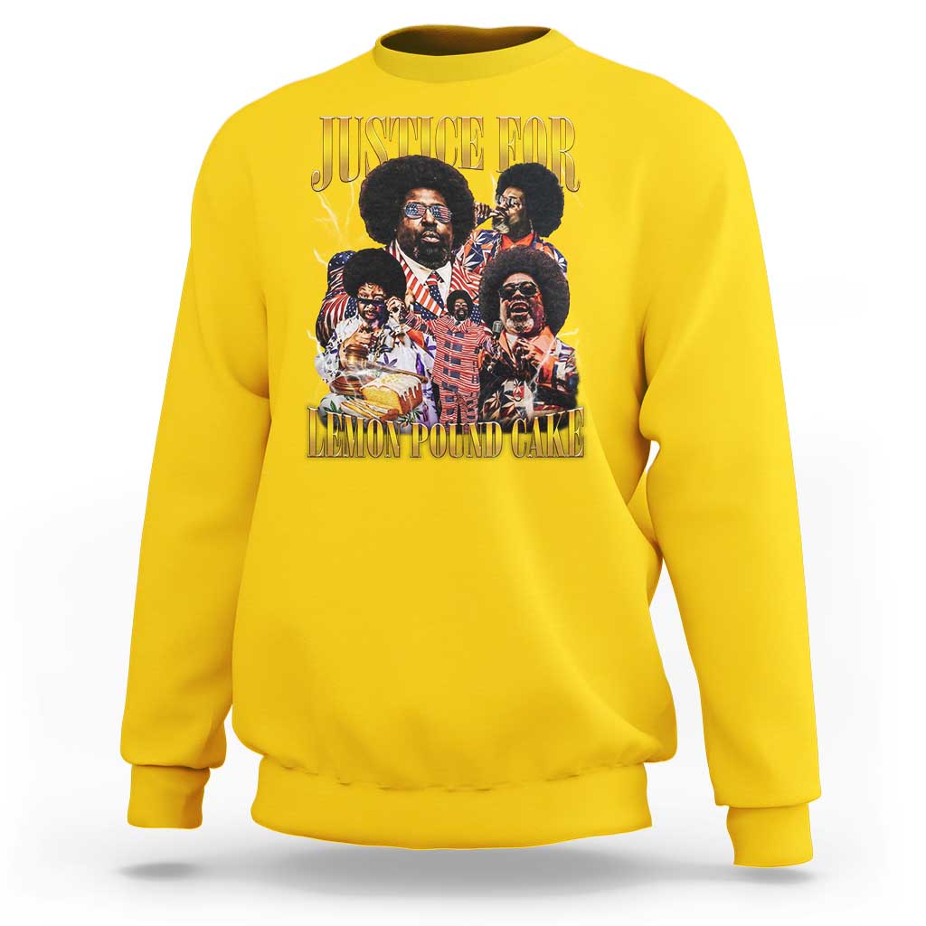 Justice For Lemon Pound Cake Bootleg Graphic Sweatshirt Retro Rap Free Speech
