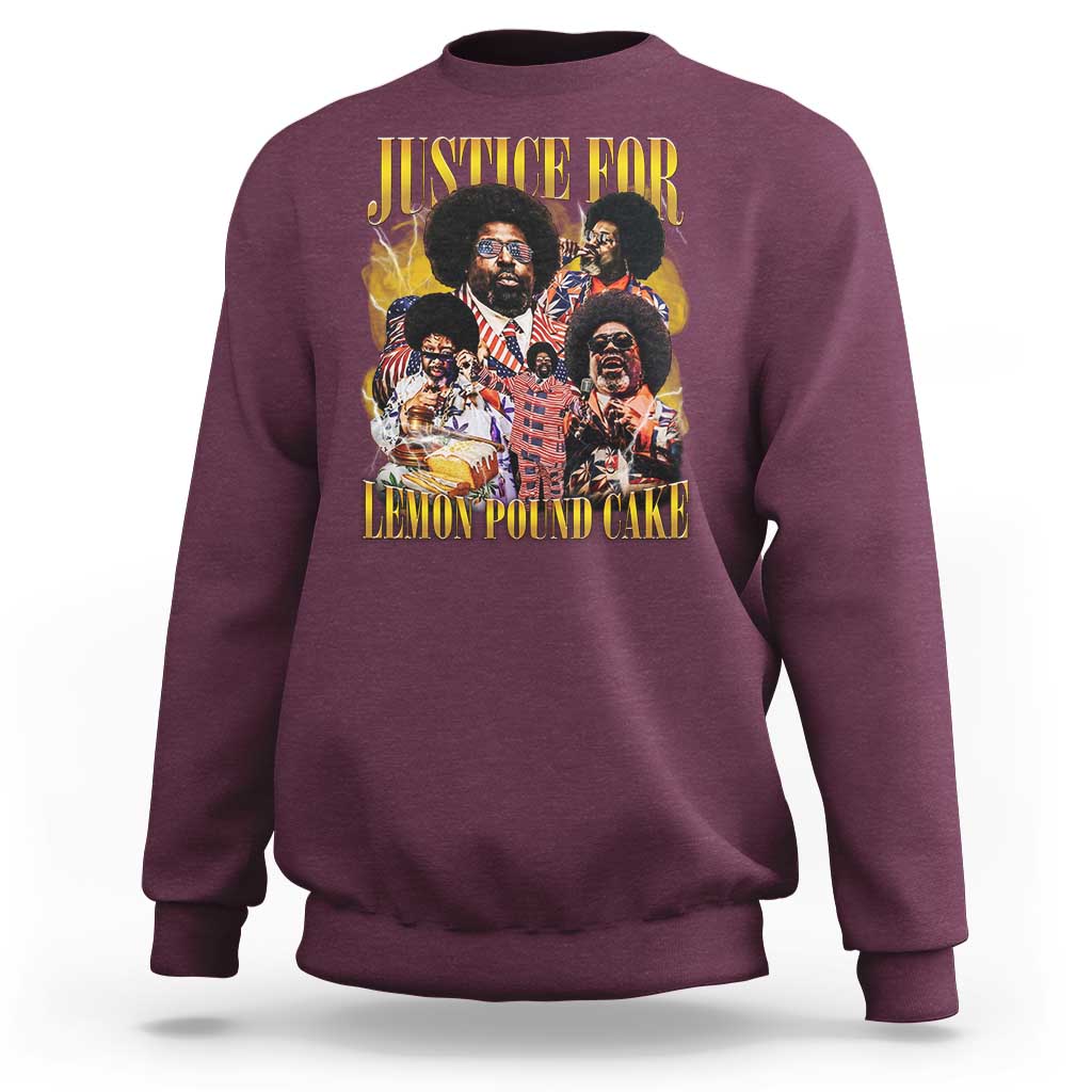 Justice For Lemon Pound Cake Bootleg Graphic Sweatshirt Retro Rap Free Speech