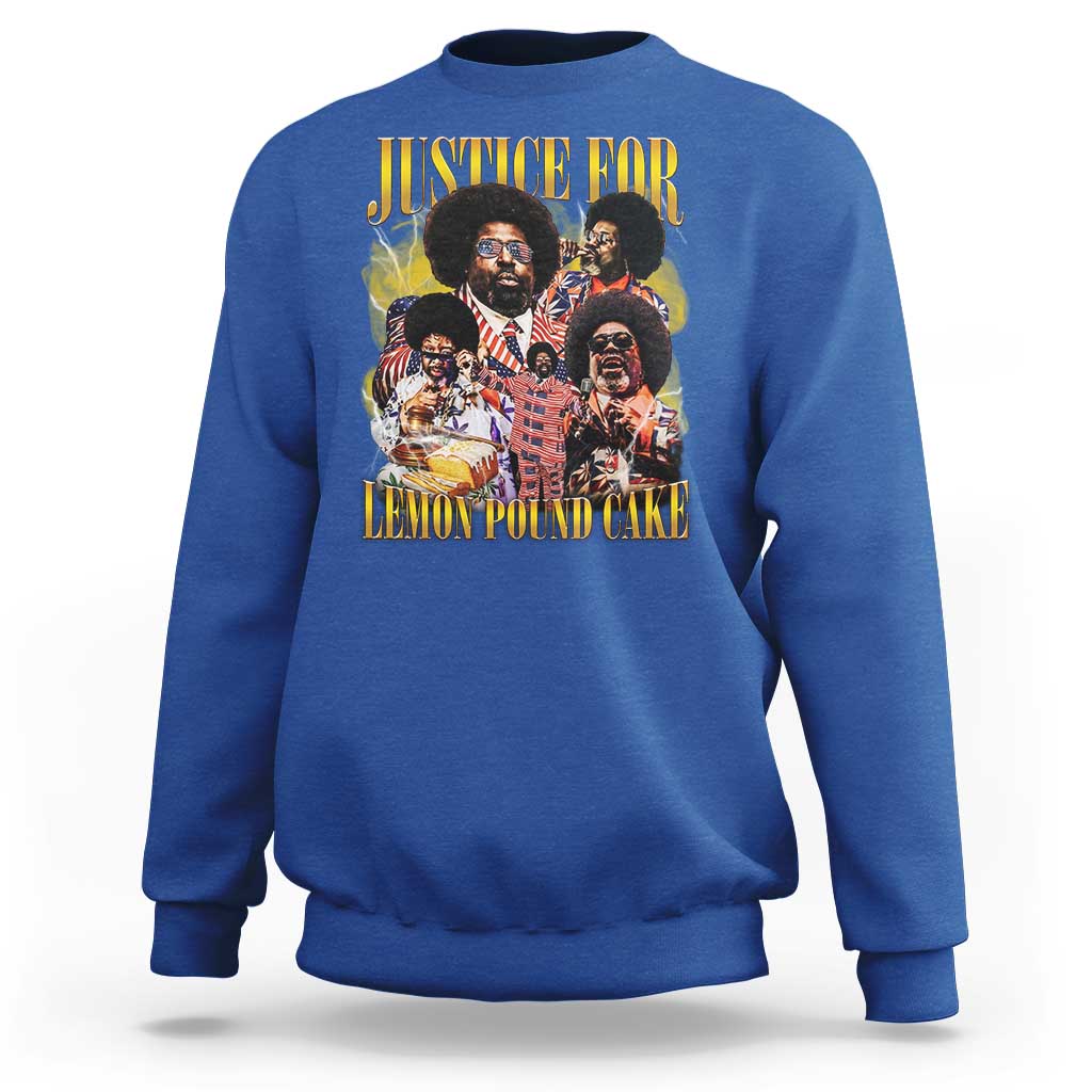 Justice For Lemon Pound Cake Bootleg Graphic Sweatshirt Retro Rap Free Speech