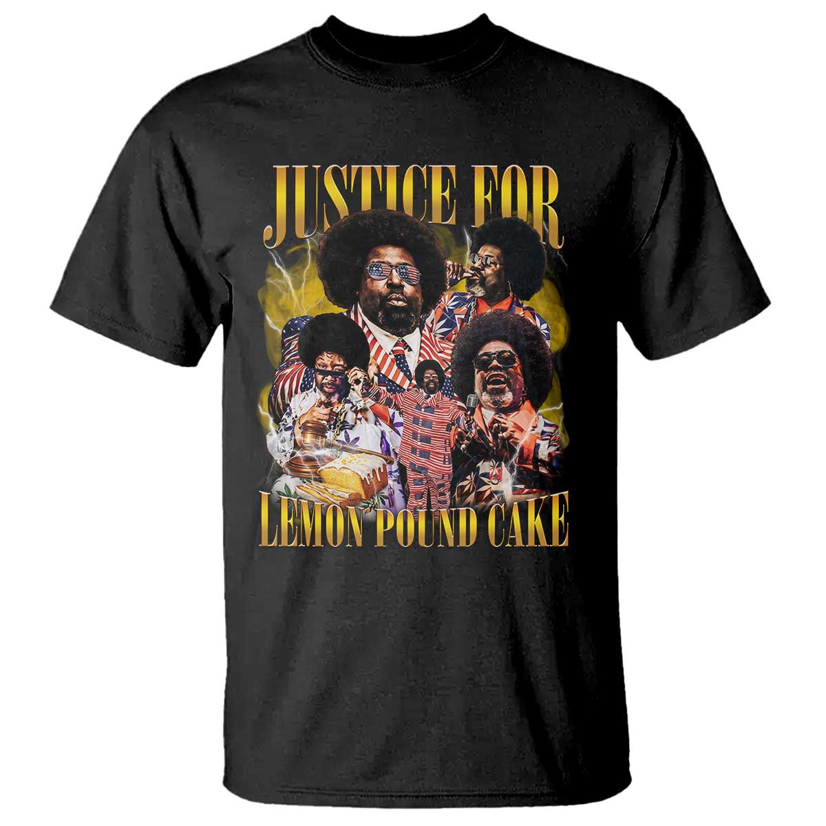 Justice For Lemon Pound Cake Bootleg Graphic T Shirt Retro Rap Free Speech