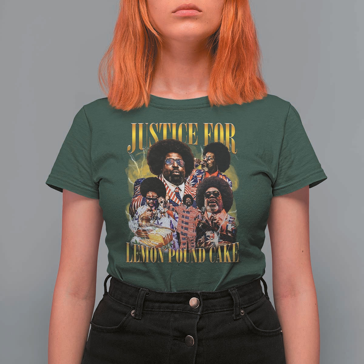 Justice For Lemon Pound Cake Bootleg Graphic T Shirt For Women Retro Rap Free Speech