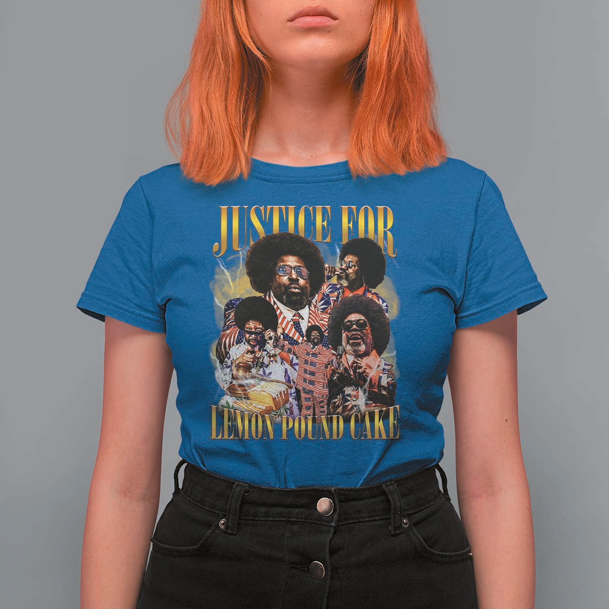Justice For Lemon Pound Cake Bootleg Graphic T Shirt For Women Retro Rap Free Speech