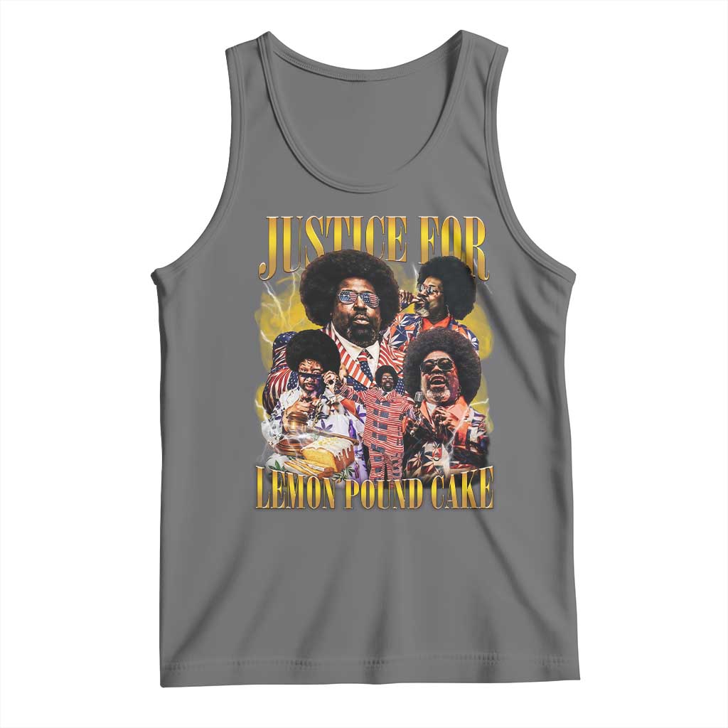 Justice For Lemon Pound Cake Bootleg Graphic Tank Top Retro Rap Free Speech