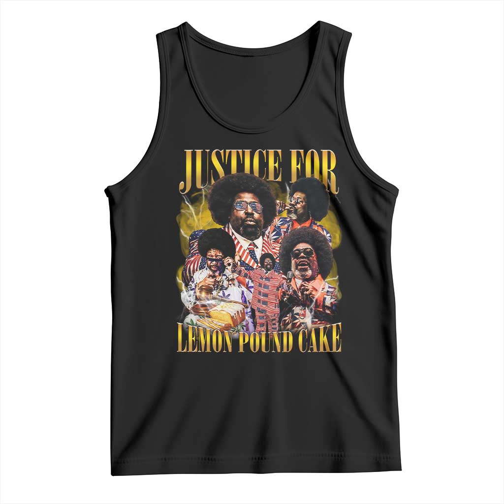 Justice For Lemon Pound Cake Bootleg Graphic Tank Top Retro Rap Free Speech