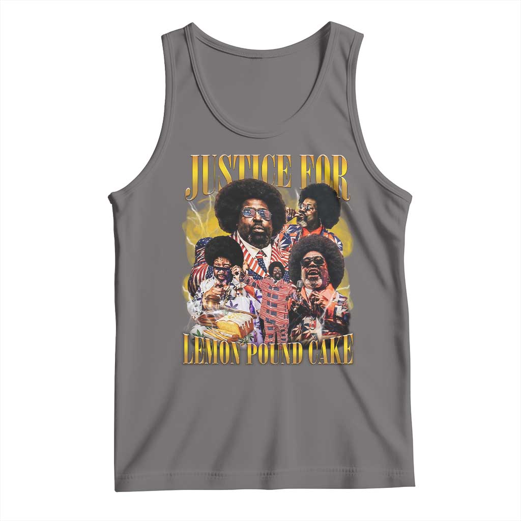 Justice For Lemon Pound Cake Bootleg Graphic Tank Top Retro Rap Free Speech