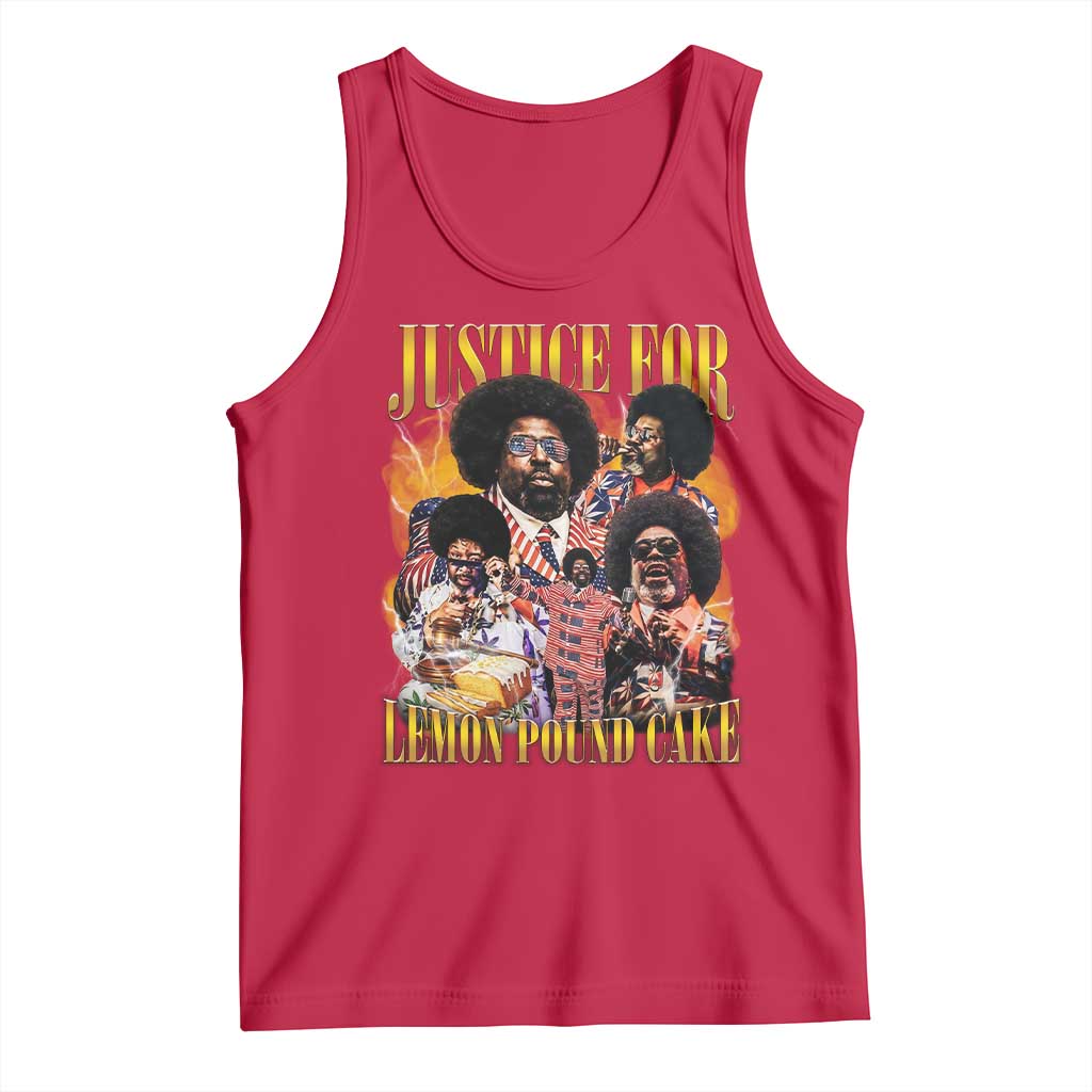 Justice For Lemon Pound Cake Bootleg Graphic Tank Top Retro Rap Free Speech