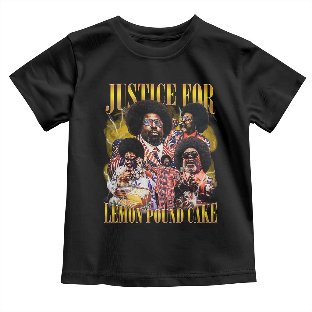 Justice For Lemon Pound Cake Bootleg Graphic Toddler T Shirt Retro Rap Free Speech