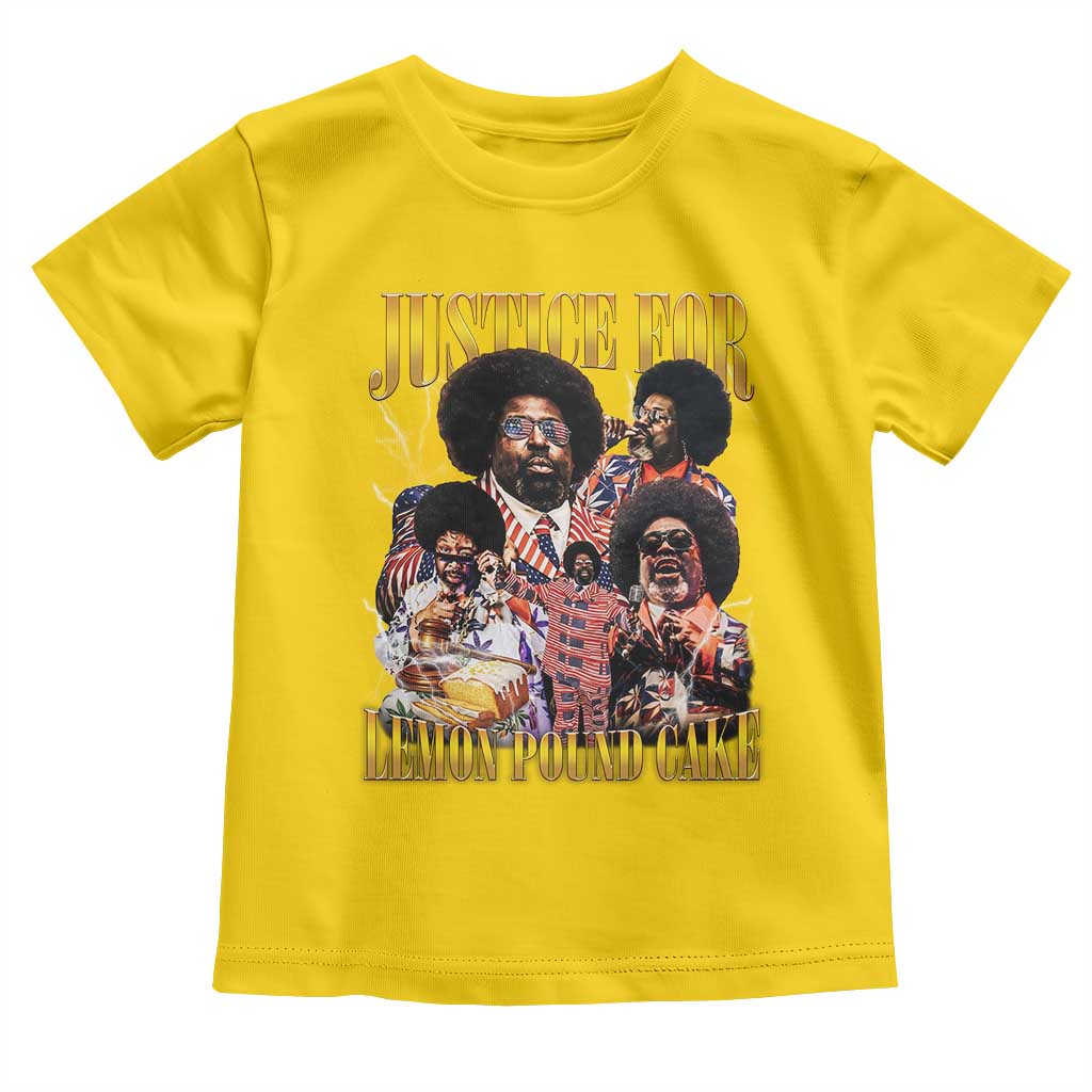 Justice For Lemon Pound Cake Bootleg Graphic Toddler T Shirt Retro Rap Free Speech