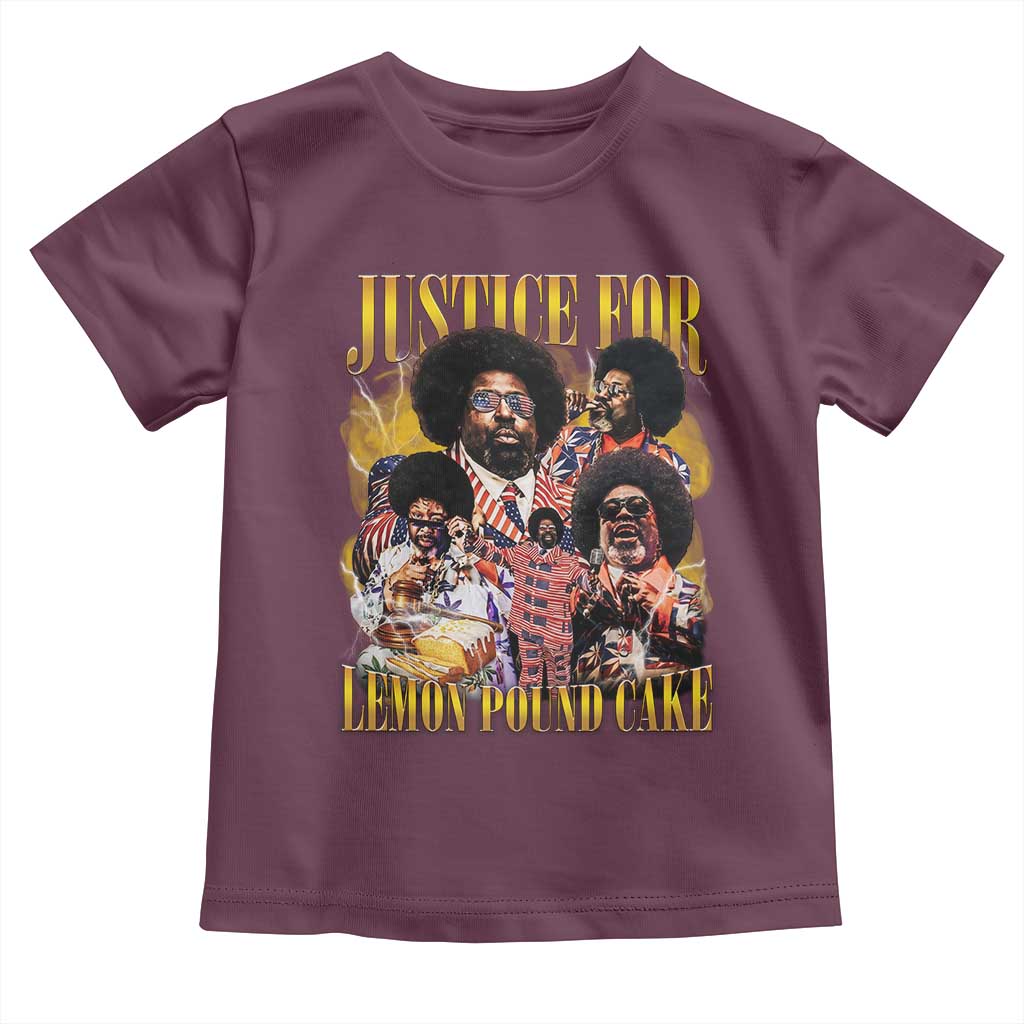 Justice For Lemon Pound Cake Bootleg Graphic Toddler T Shirt Retro Rap Free Speech
