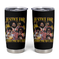Justice For Lemon Pound Cake Bootleg Graphic Tumbler Cup Retro Rap Free Speech