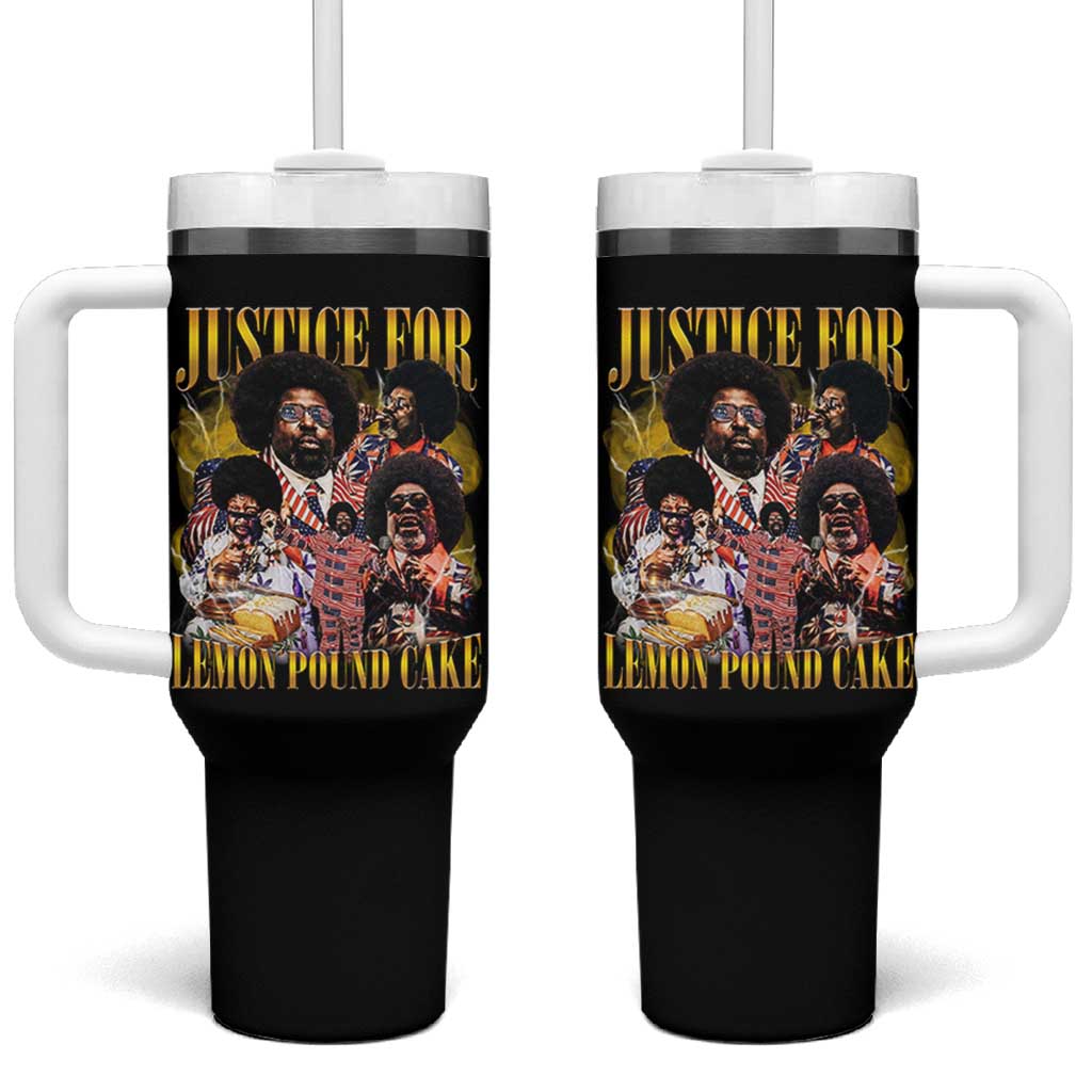 Justice For Lemon Pound Cake Bootleg Graphic Tumbler With Handle Retro Rap Free Speech