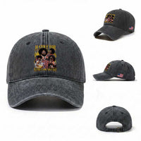 Justice For Lemon Pound Cake Bootleg Graphic Washed Cotton Baseball Cap Retro Rap Free Speech