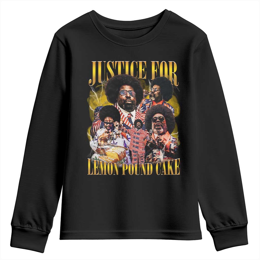 Justice For Lemon Pound Cake Bootleg Graphic Youth Sweatshirt Retro Rap Free Speech
