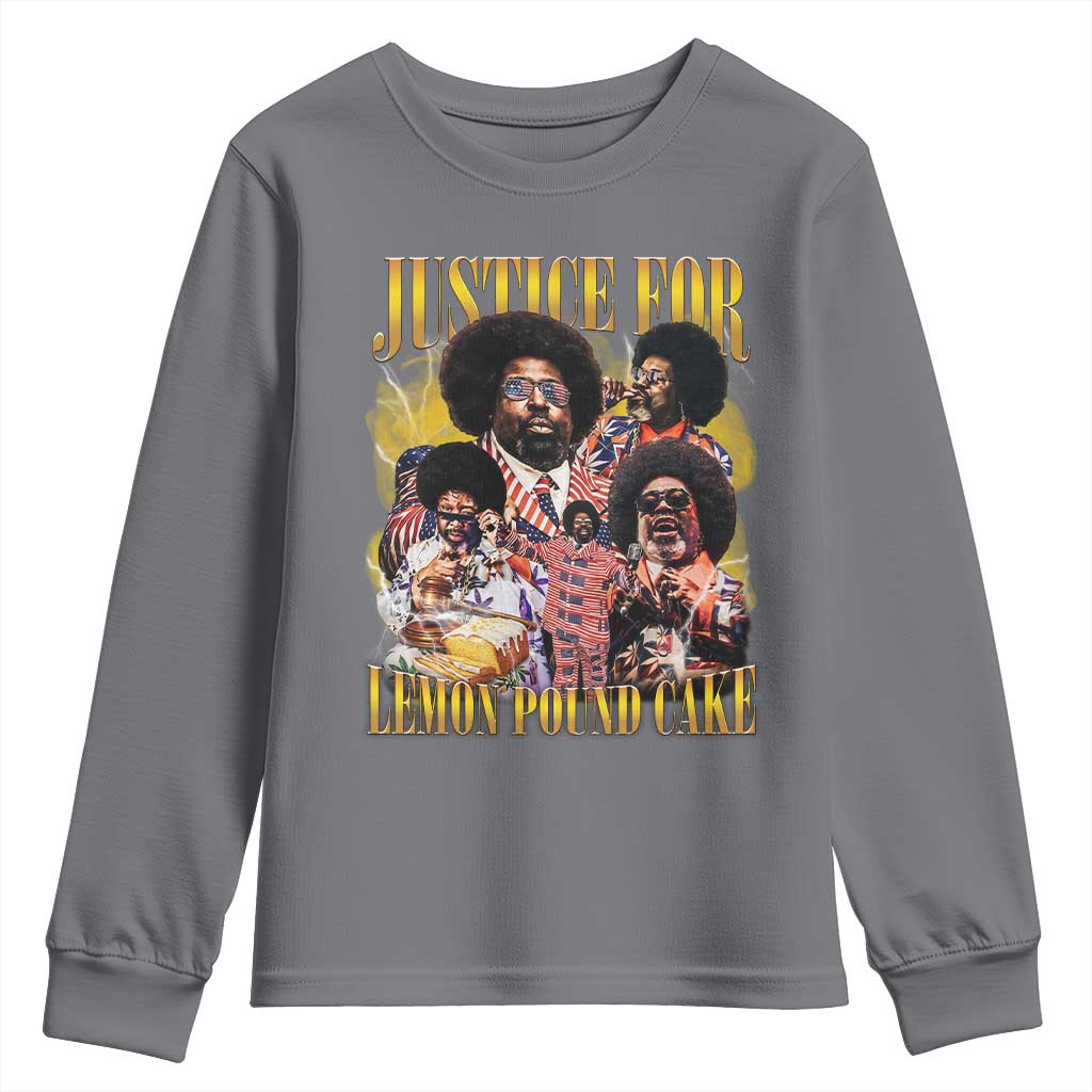 Justice For Lemon Pound Cake Bootleg Graphic Youth Sweatshirt Retro Rap Free Speech