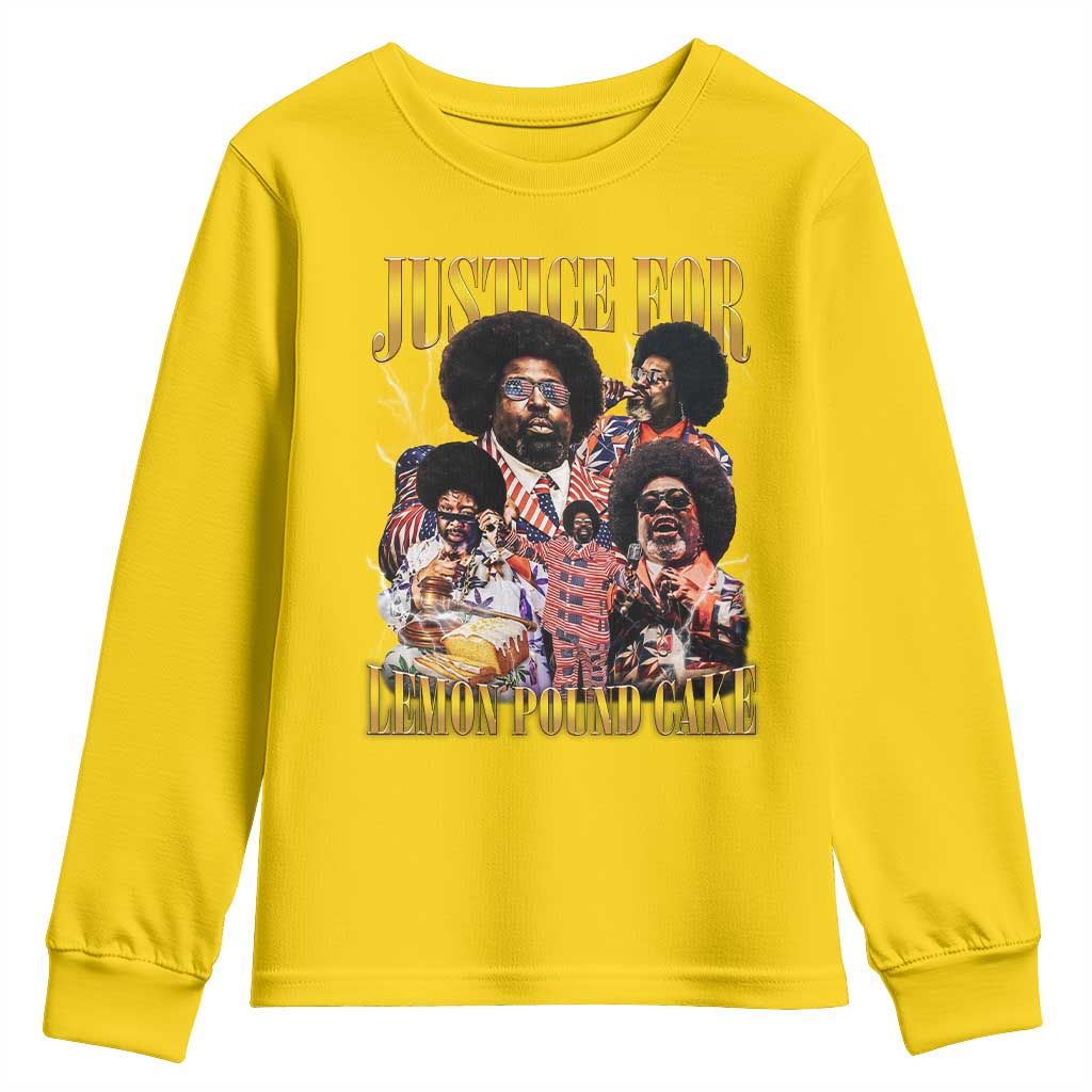 Justice For Lemon Pound Cake Bootleg Graphic Youth Sweatshirt Retro Rap Free Speech