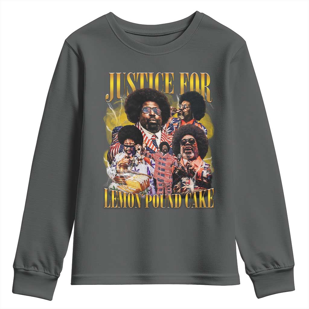 Justice For Lemon Pound Cake Bootleg Graphic Youth Sweatshirt Retro Rap Free Speech