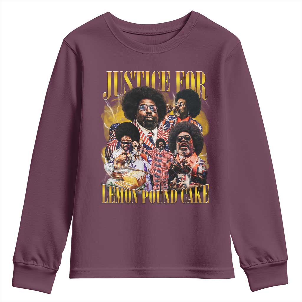 Justice For Lemon Pound Cake Bootleg Graphic Youth Sweatshirt Retro Rap Free Speech