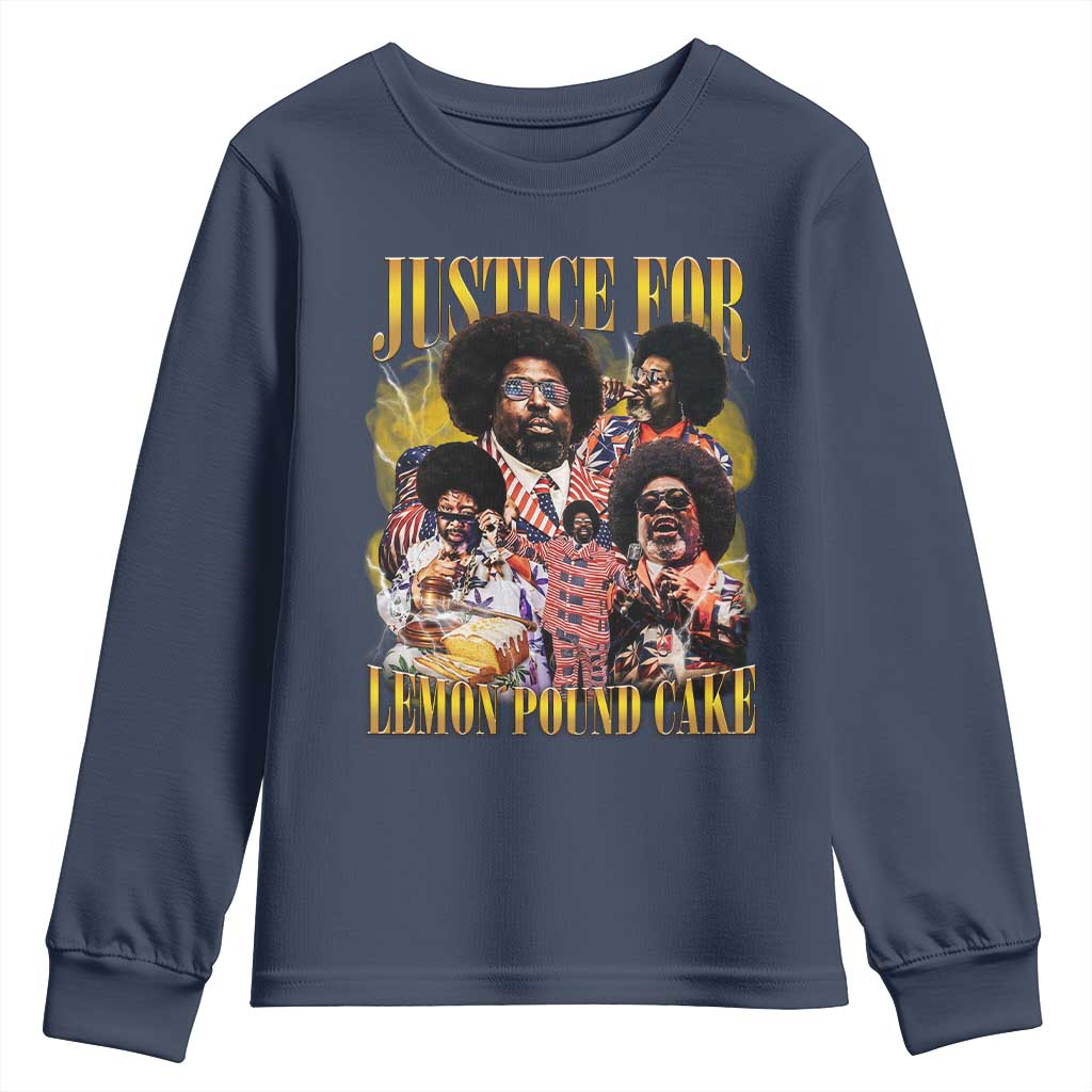 Justice For Lemon Pound Cake Bootleg Graphic Youth Sweatshirt Retro Rap Free Speech