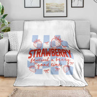 Strawberry Festival Throw Blanket 1968 A Berry Good Time Summer