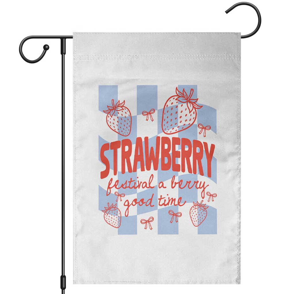 Strawberry Festival Garden Flag 1968 A Berry Good Time Summer
