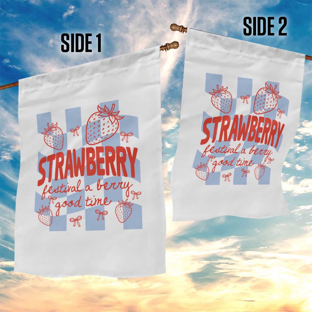 Strawberry Festival Garden Flag 1968 A Berry Good Time Summer