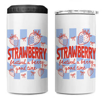Strawberry Festival 4 in 1 Can Cooler Tumbler 1968 A Berry Good Time Summer