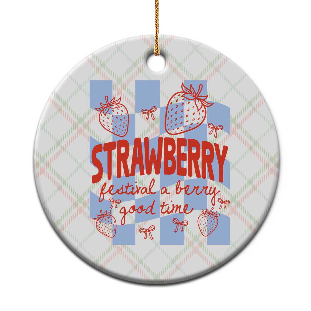 Strawberry Festival Ceramic Ornament 1968 A Berry Good Time Summer