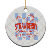 Strawberry Festival Ceramic Ornament 1968 A Berry Good Time Summer