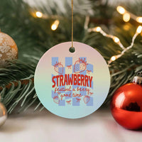 Strawberry Festival Ceramic Ornament 1968 A Berry Good Time Summer