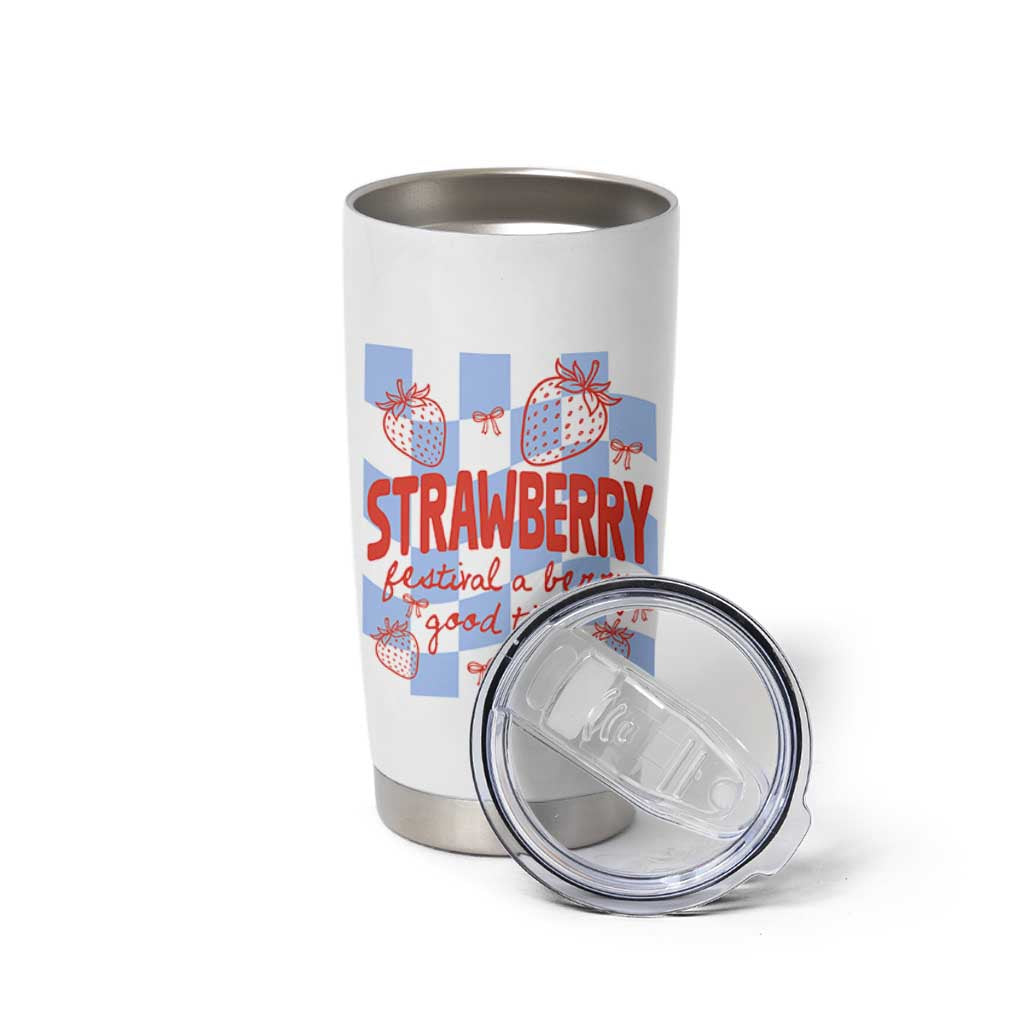 Strawberry Festival Tumbler Cup 1968 A Berry Good Time Summer